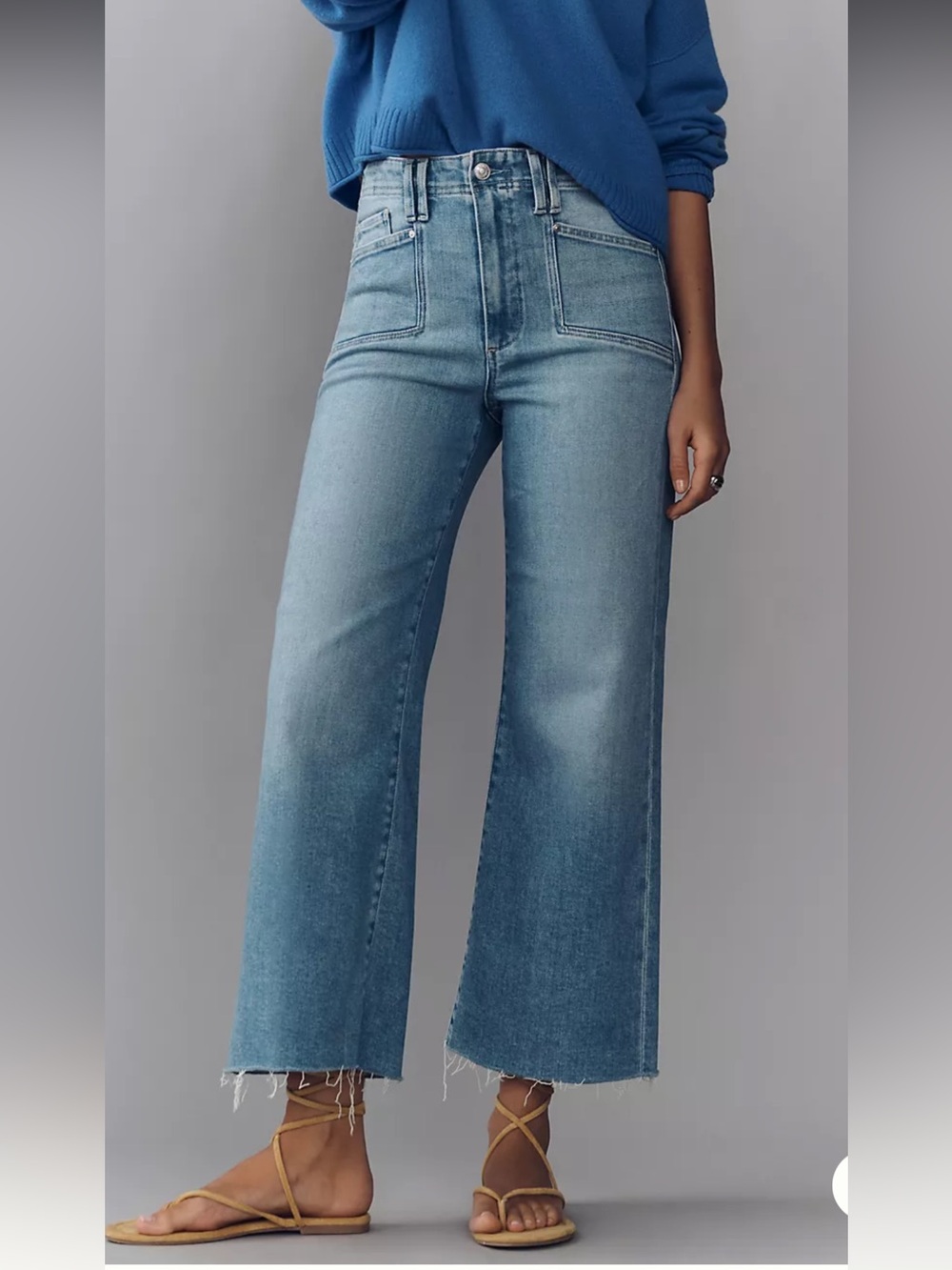 PAIGE Anessa High-Rise Crop Wide-Leg Jeans
